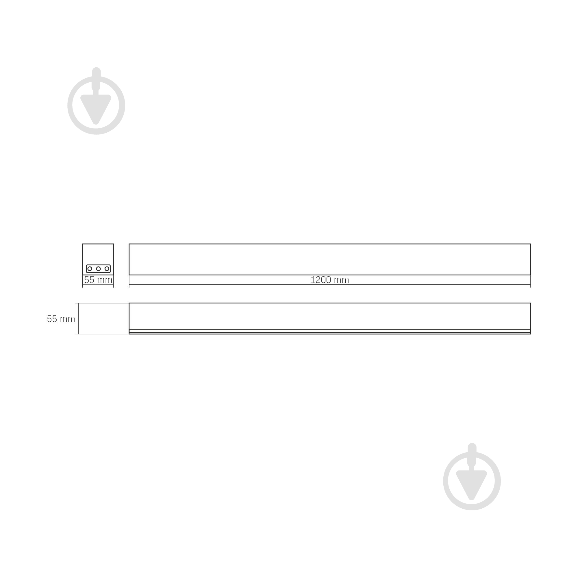 Світильник лінійний Videx LED світильник лінійний магістральний VIDEX BNL02 50W 1.2М 5000K 220V Black 50 В - фото 21
