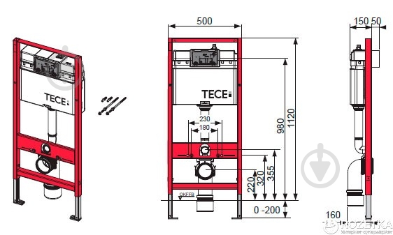 Комплект инсталляции TECE Base 9400405 хром глянцевый - фото 4