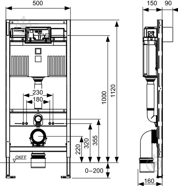 Комплект инсталляции TECE Base 9400412 хром глянцевый - фото 4 Комплект инсталляции TECE Base 9400412 хром глянцевый - фото 4