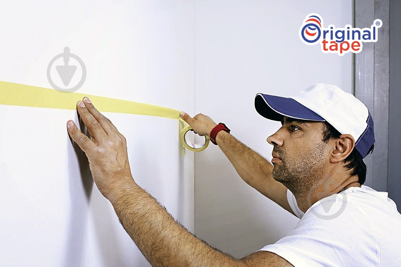 Лента малярная ORIGINAL TAPE интерьерная желтая 38 мм x 20 м - фото 3