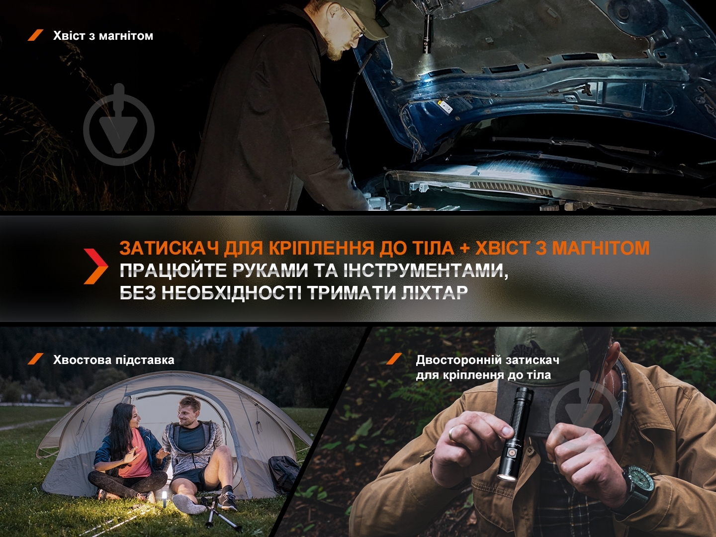 Фонарь тактический Fenix ручной E28R V2.0 - фото 16