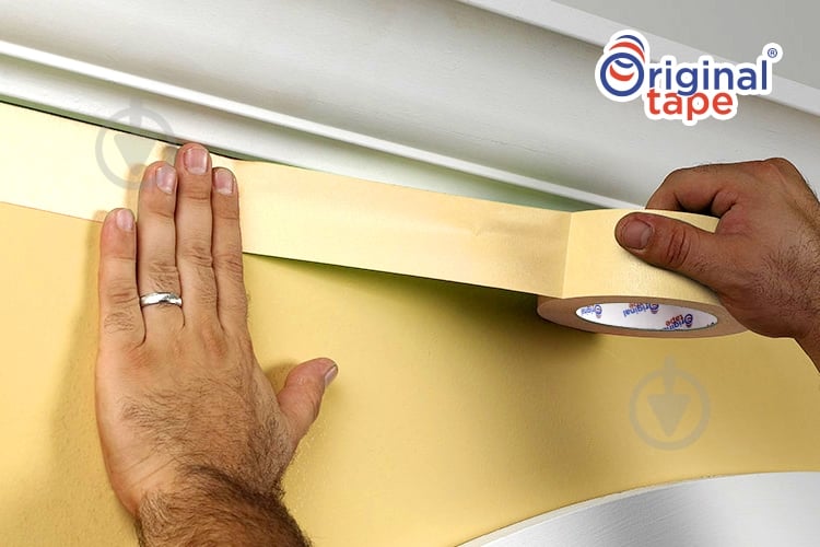 Лента малярная ORIGINAL TAPE интерьерная желтая 48 мм х 50 м - фото 3