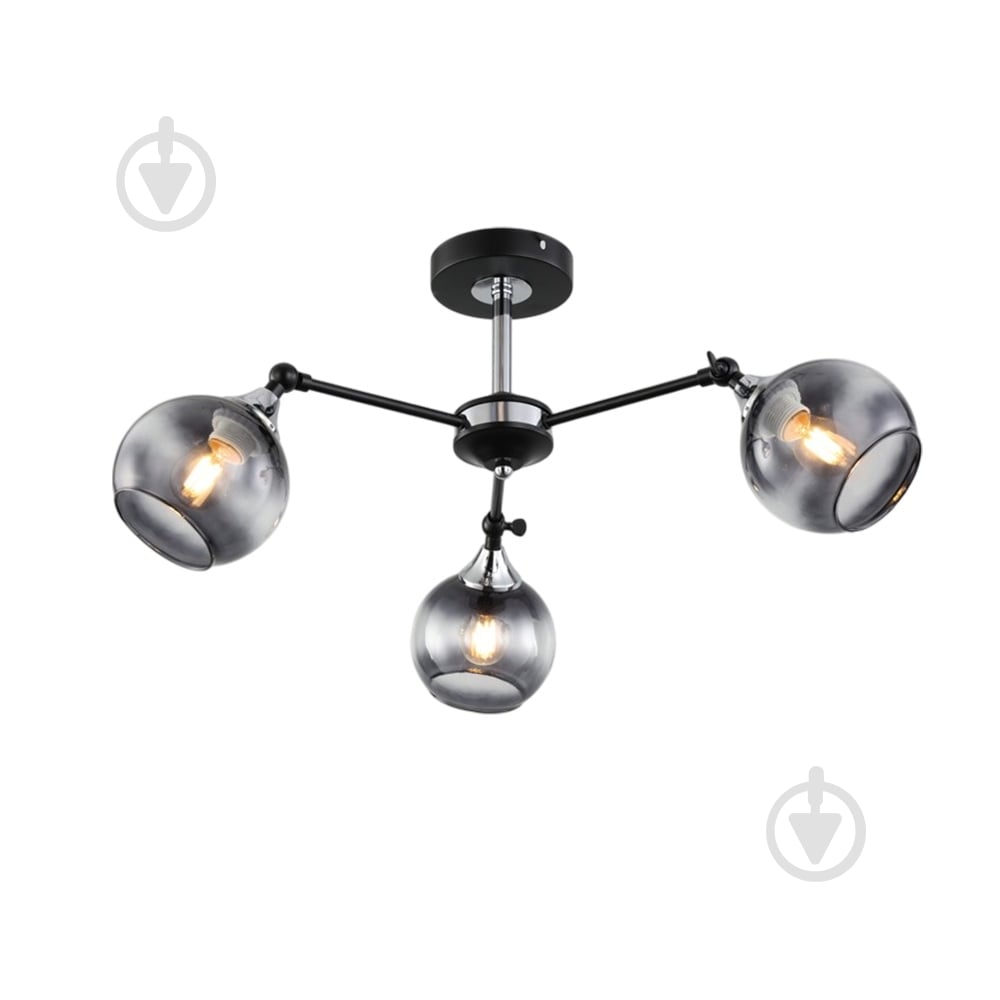 Люстра стельова WunderLicht Hype 3x60 Вт Е27 чорний хром KK5119-43 - фото 1 Люстра стельова WunderLicht Hype 3x60 Вт Е27 чорний хром KK5119-43 - фото 1