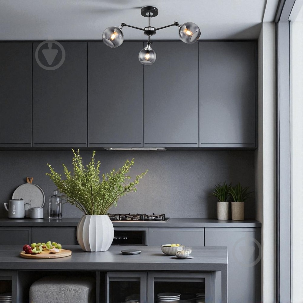 Люстра стельова WunderLicht Hype 3x60 Вт Е27 чорний хром KK5119-43 - фото 2 Люстра стельова WunderLicht Hype 3x60 Вт Е27 чорний хром KK5119-43 - фото 2