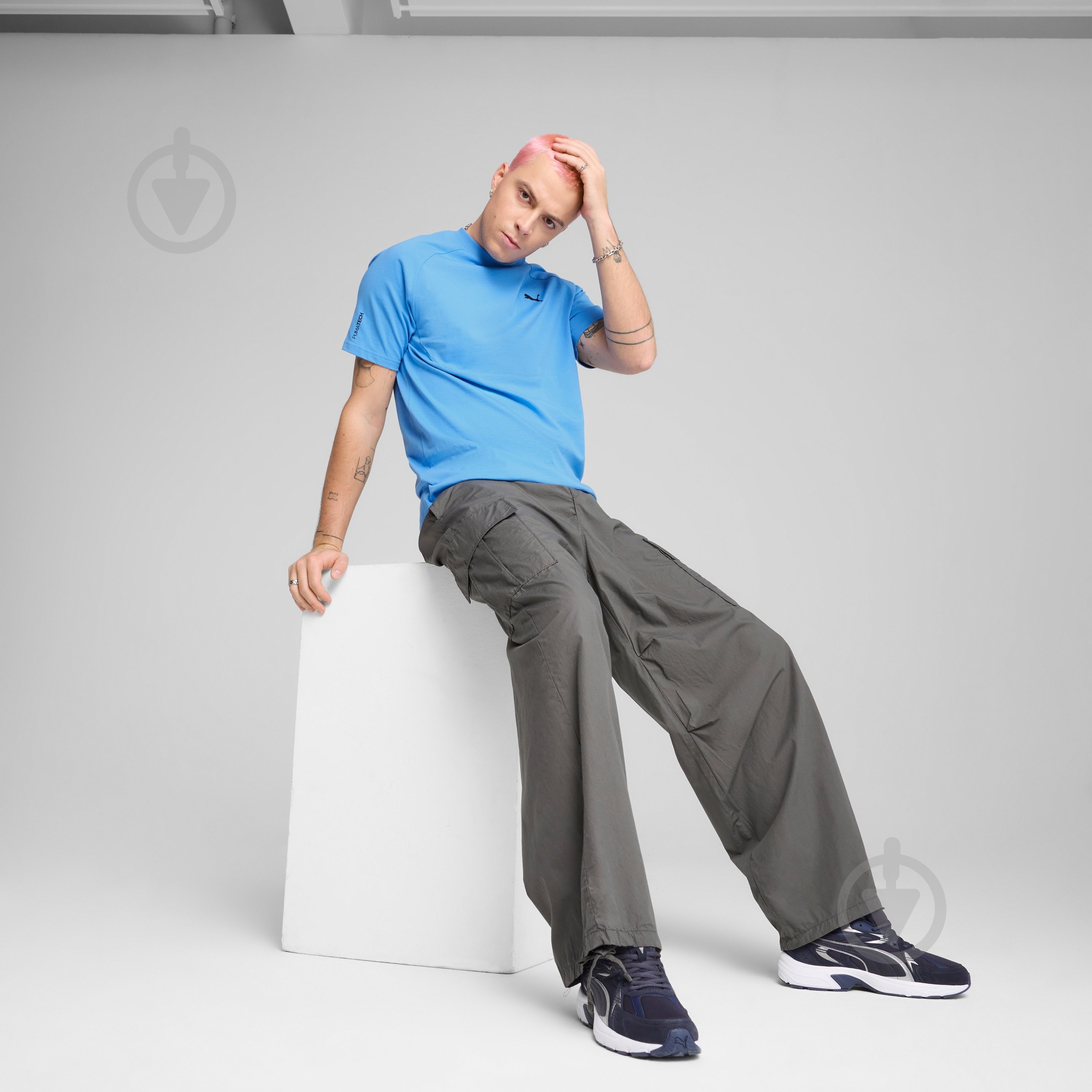 Футболка Puma PUMATECH Tee 68459857 р.L блакитний - фото 5 Футболка Puma PUMATECH Tee 68459857 р.L блакитний - фото 5