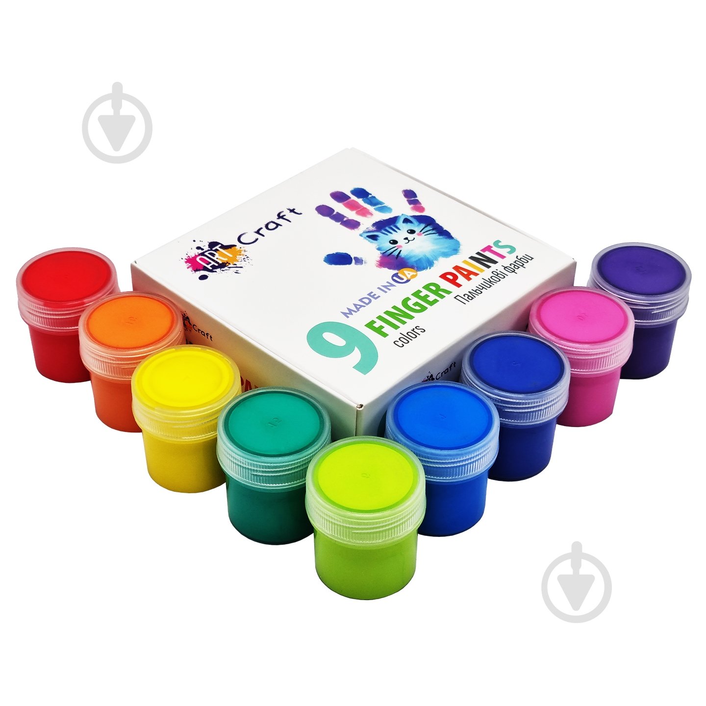 Набор красок пальчиковых 9 шт. по 20 мл 20 мл ART CRAFT - фото 2
