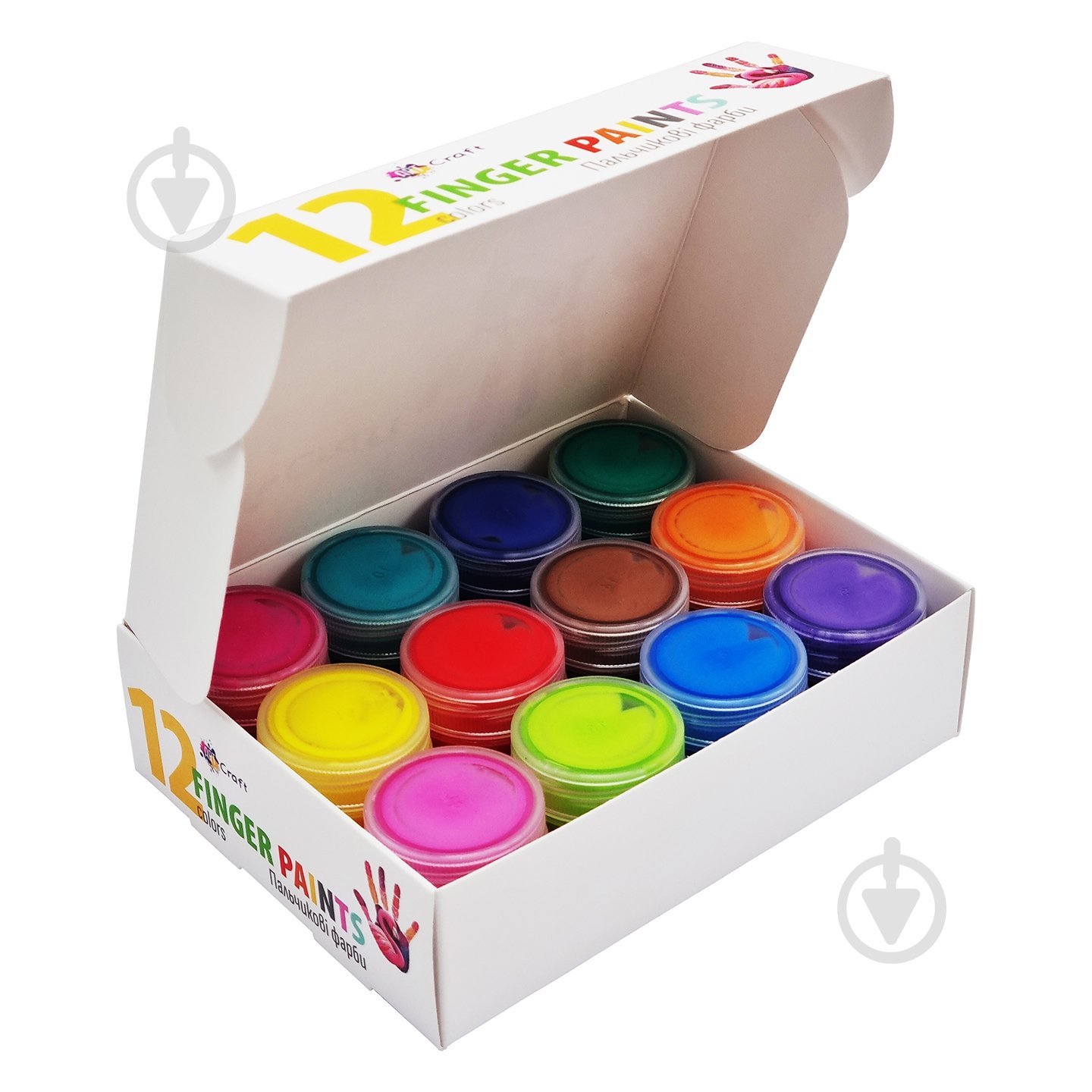 Набір фарб пальчикових 12 шт. по 20 мл 20 мл ART CRAFT - фото 2 Набір фарб пальчикових 12 шт. по 20 мл 20 мл ART CRAFT - фото 2