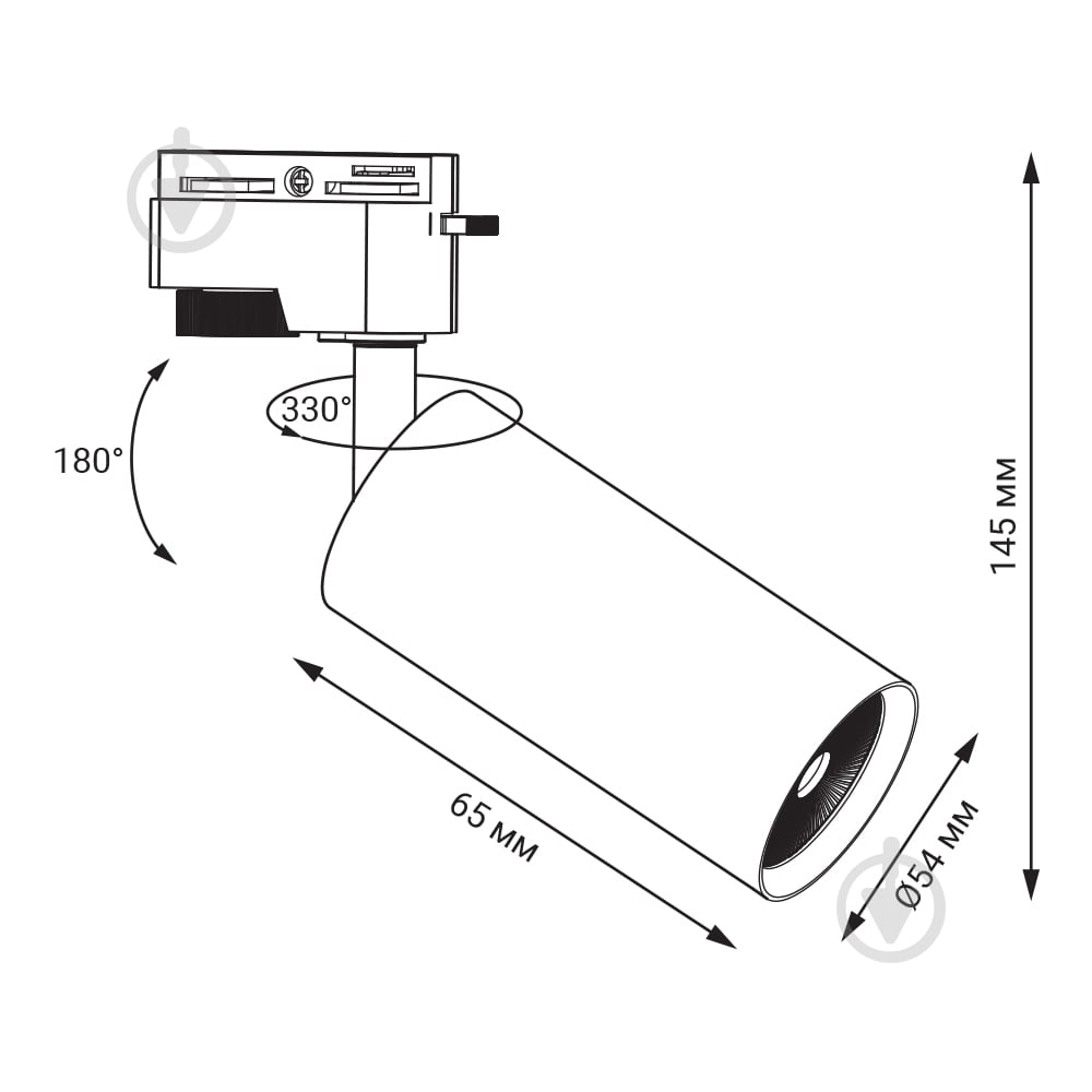 Трековый светильник LEDCOIN черный ML334 b - фото 3