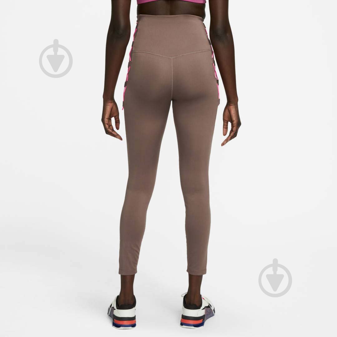 Лосини Nike W NK ONE DF HR 7/8 TIGHT NVLTY DX0006-291 р.XS коричневий - фото 2