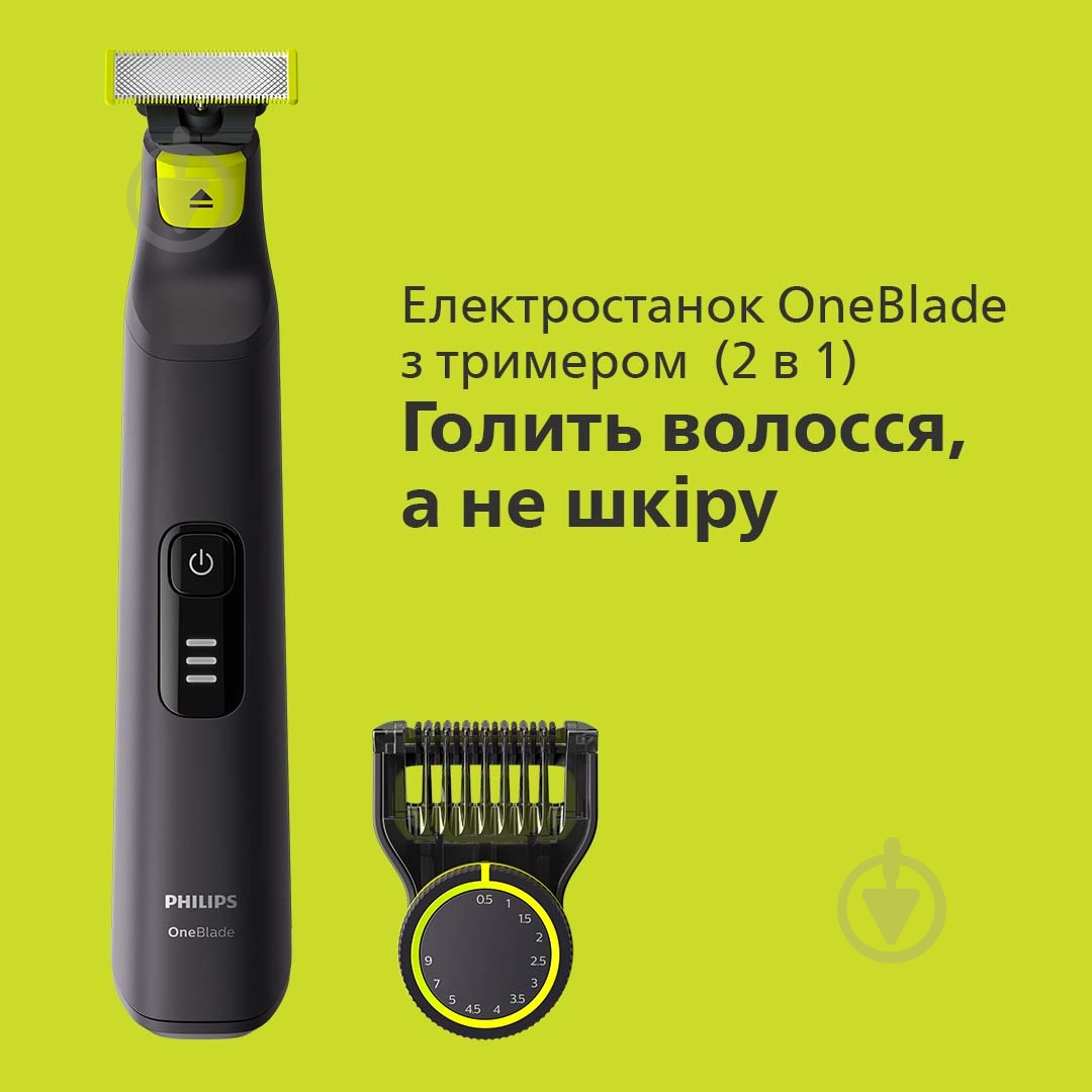 Электростанок с триммером Philips OneBlade Pro QP6530/15 (2 в 1) - фото 2