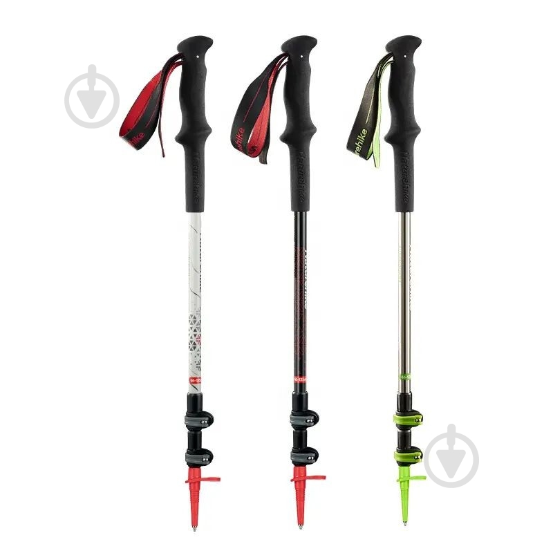 Трекинговая палка Naturehike 3-секционная ST06 NH17D006-D, белая (1шт) 6927595748589 - фото 5