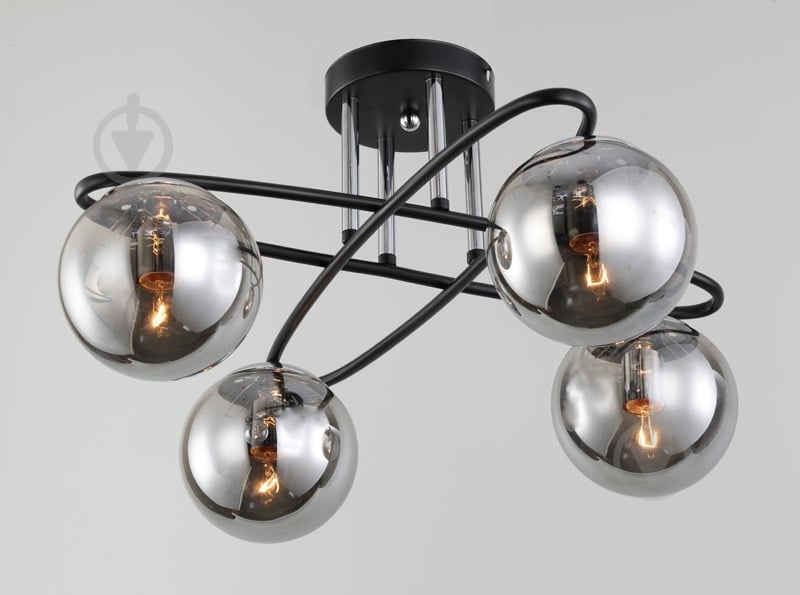 Люстра потолочная Blitz Elysium 4x60 Вт Е27 черный хром 4118-44 - фото 1 Люстра потолочная Blitz Elysium 4x60 Вт Е27 черный хром 4118-44 - фото 1