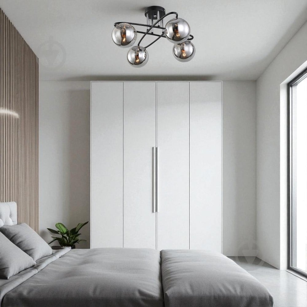 Люстра потолочная Blitz Elysium 4x60 Вт Е27 черный хром 4118-44 - фото 2 Люстра потолочная Blitz Elysium 4x60 Вт Е27 черный хром 4118-44 - фото 2