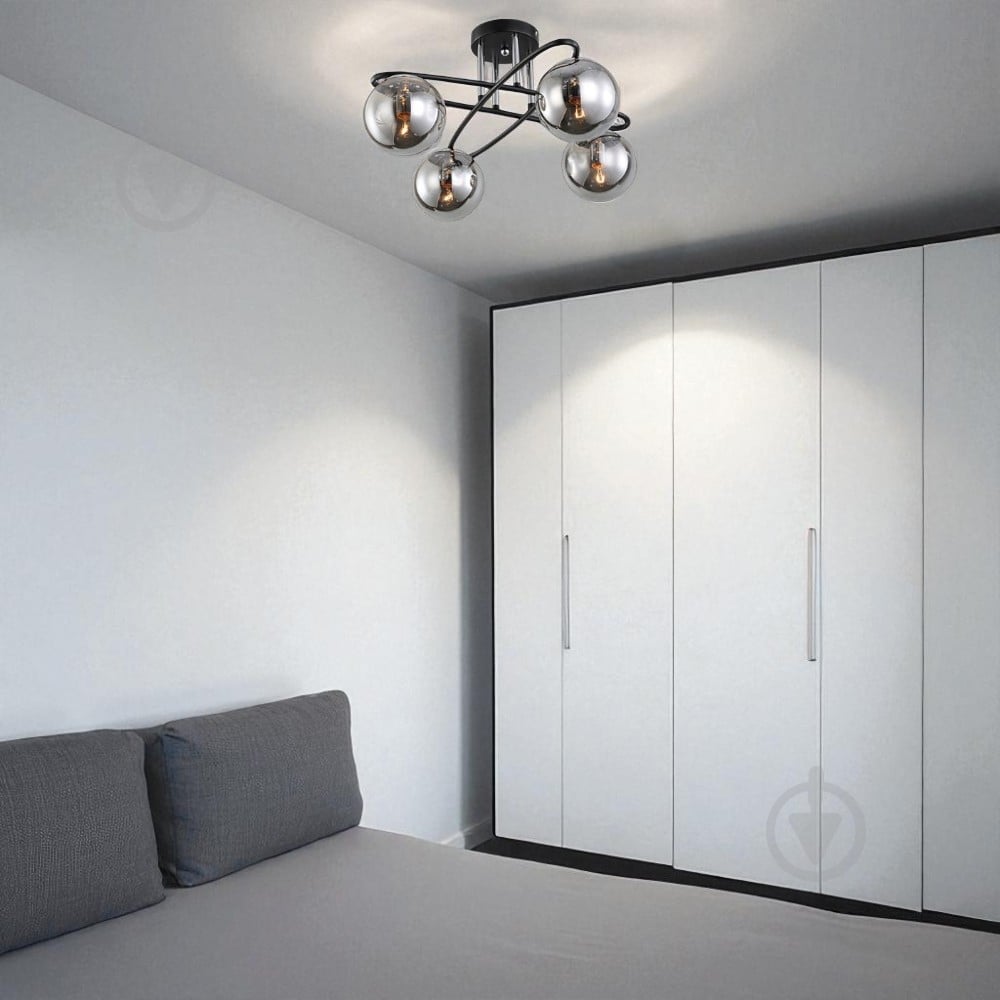 Люстра потолочная Blitz Elysium 4x60 Вт Е27 черный хром 4118-44 - фото 3 Люстра потолочная Blitz Elysium 4x60 Вт Е27 черный хром 4118-44 - фото 3