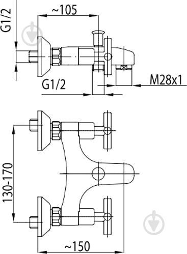 Смеситель для ванны KFA Symetric 344-010-00 - фото 4