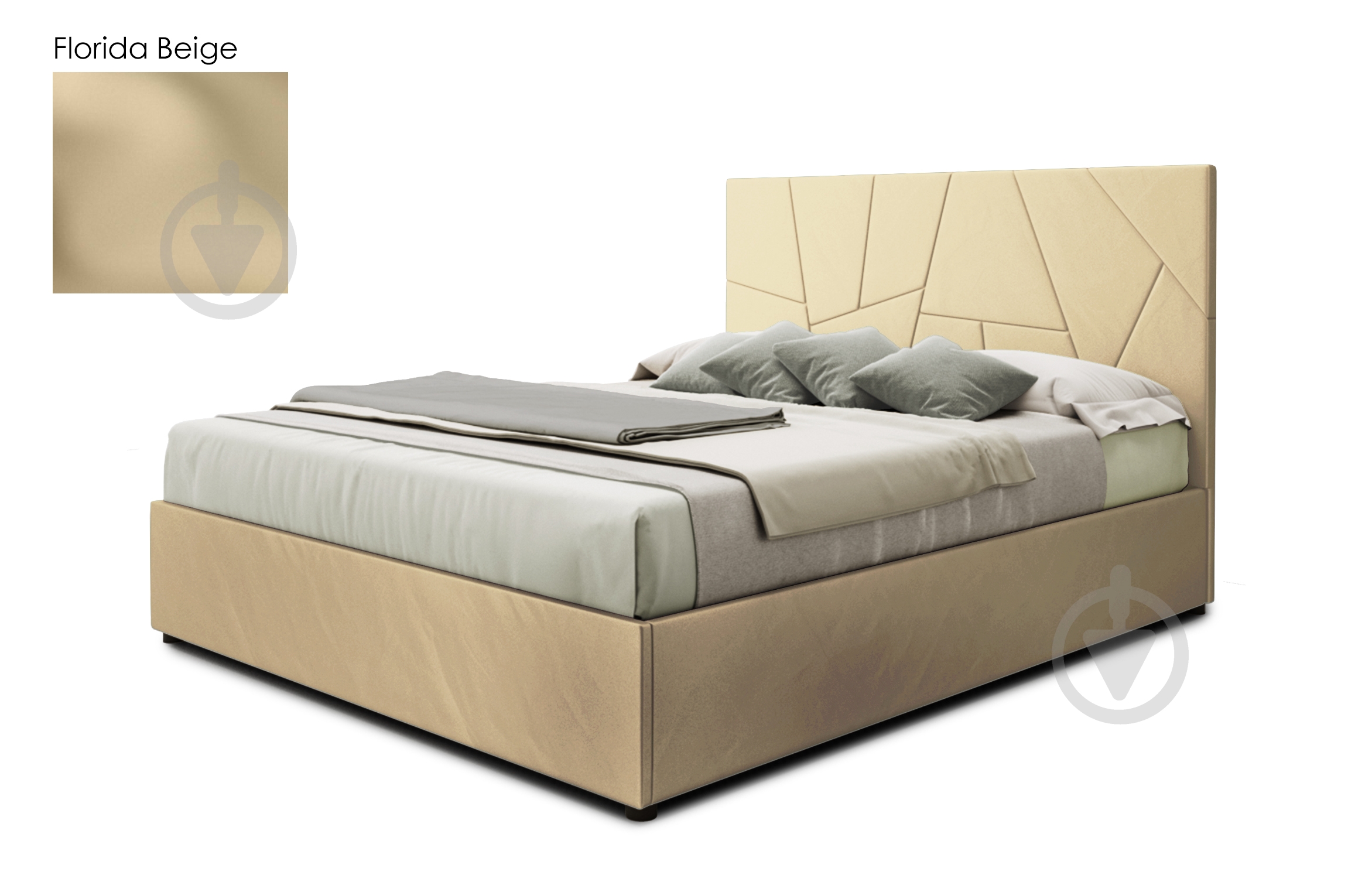 Кровать Green Sofa Денвер-2 Флорида Beige 140x200 см - фото 1