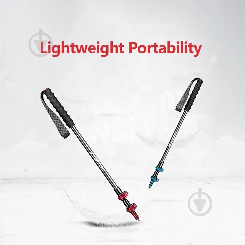 Трекинговая палка Naturehike ST10 NH19S010-T, 120 см, голубая (1шт) 6927595735206 - фото 4