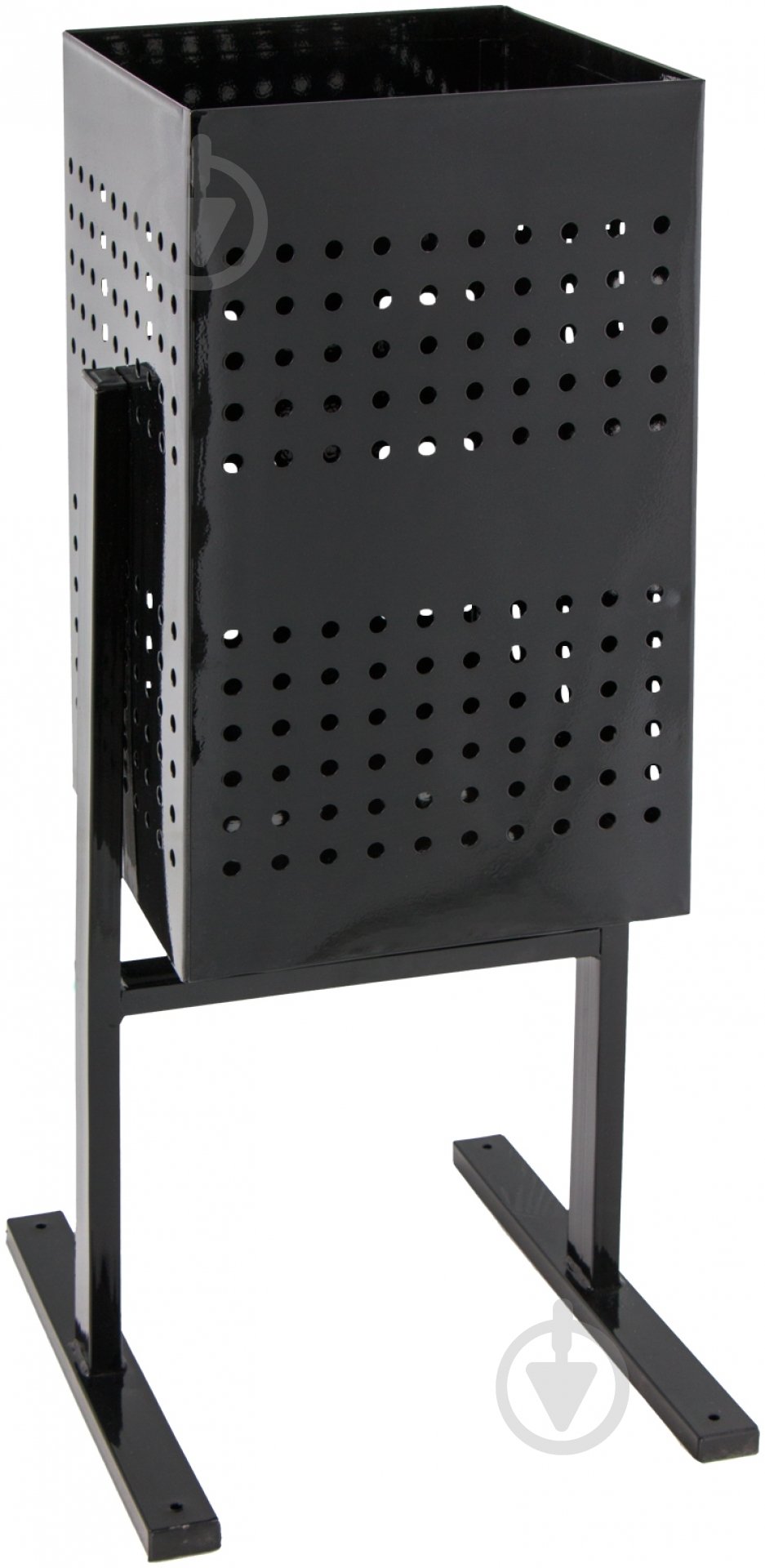 Урна металева квадратна 44 л чорний - фото 1