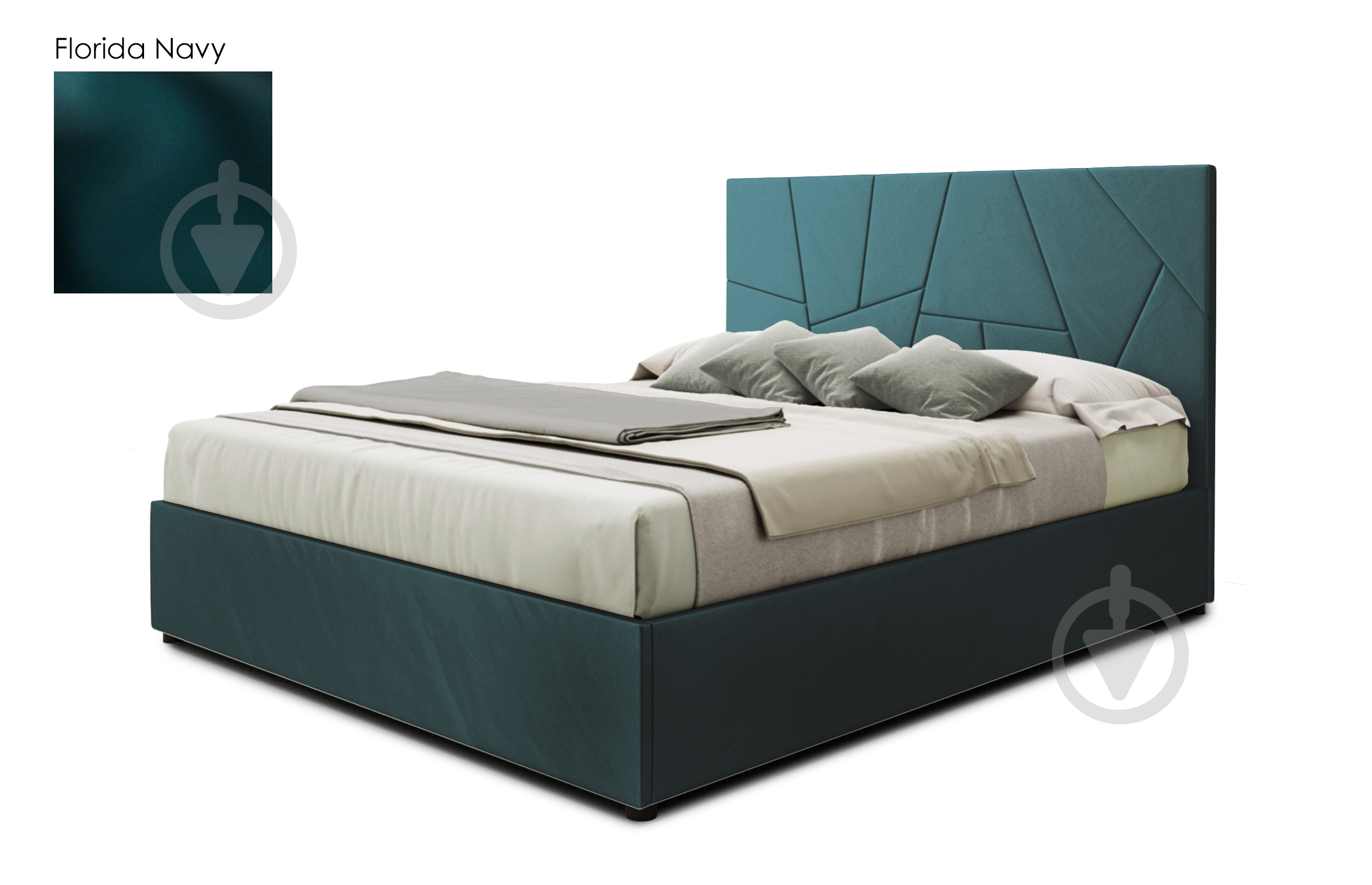 Кровать Green Sofa Денвер-2 Флорида Navy 140x200 см - фото 1