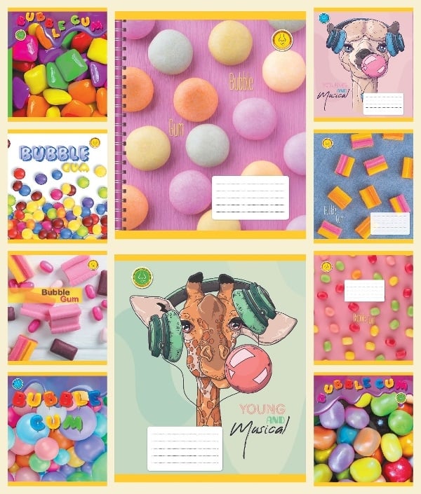 ᐉ Зошит шкільний З АРОМАТОМ BUBBLE GUM 48 арк Тетрада • Краща