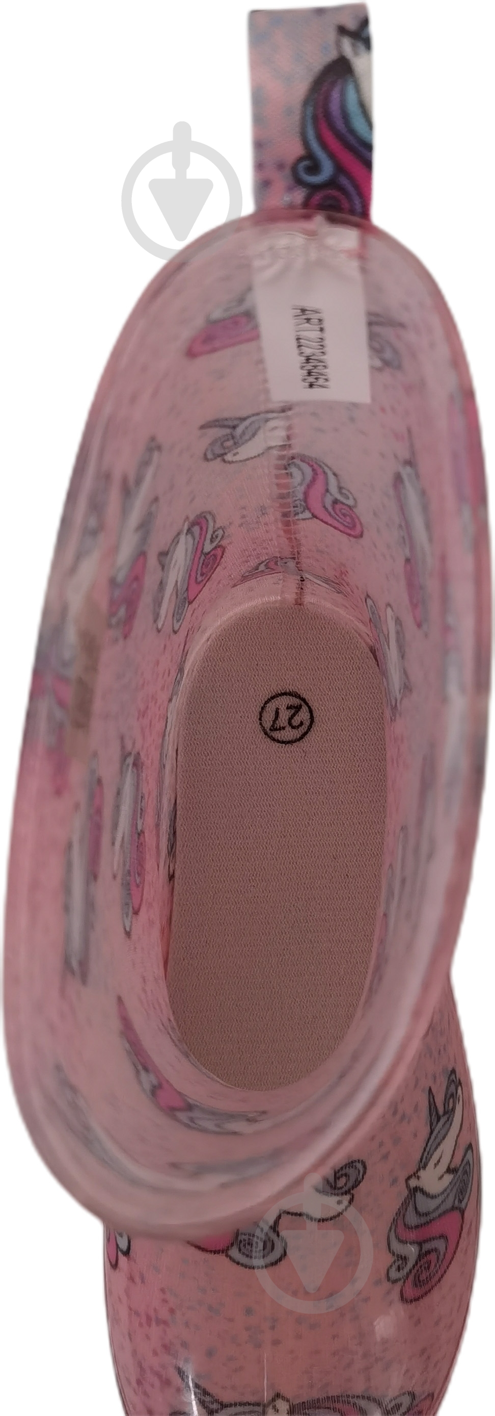 Сапоги резиновые для девочек YuMin Единорог размер 26 розовый - фото 4