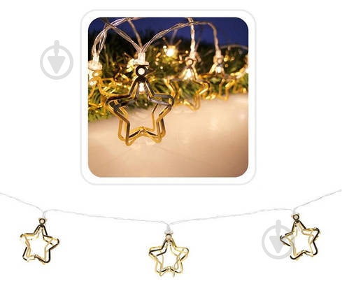 Гірлянда світлодіодна світлодіодна (LED) 10 ламп 1,65 м (LED4109) - фото 1