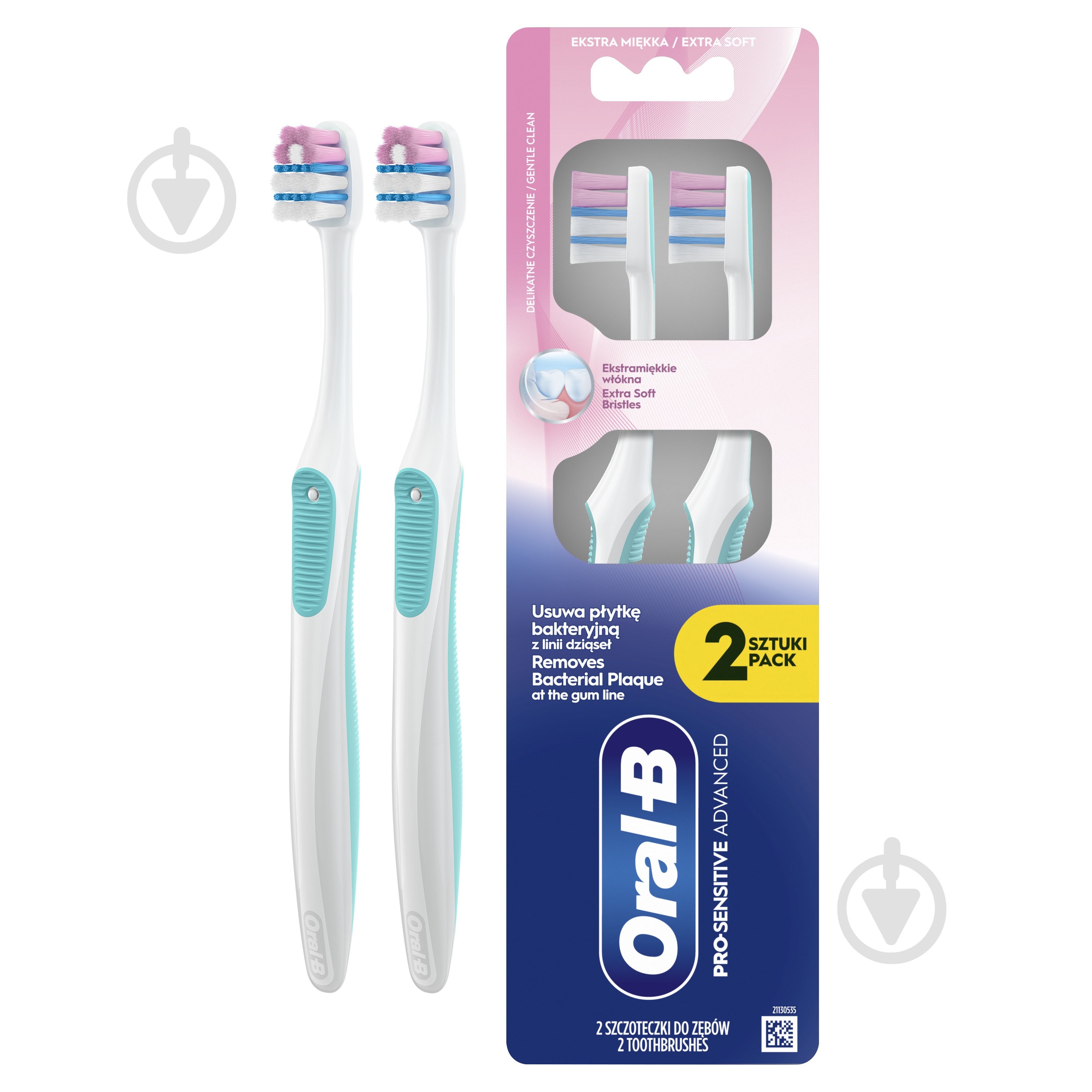 Зубна щітка Oral-B Pro-Sensitive Advanced екстрам'яка 2 шт. - фото 1