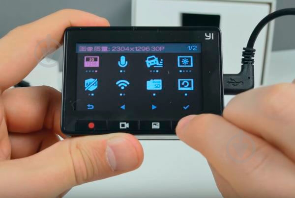 УЦЕНКА! видеорегистратор Xiaomi Yi Car DVR 1080P WiFi Gray (287450) (УЦ №6) - фото 14