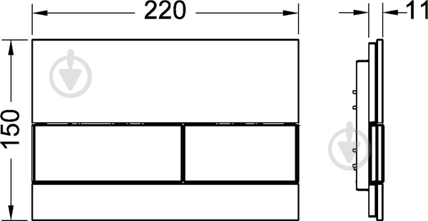 Панель смыва TECE square стекло зеленое 9240804 - фото 3