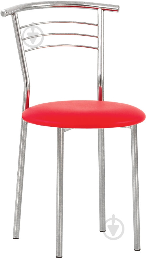 Стілець обідній Nowy Styl Marco Chrome (Box-4) V-27 хром/червоний - фото 1