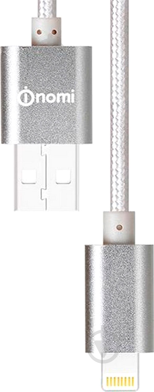 Кабель Nomi Lightning – USB 3 м серебряный DCM 30i - фото 1