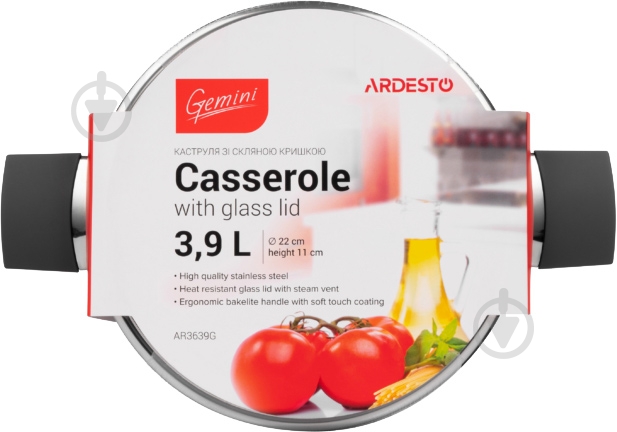 Каструля Ardesto Gemini 3.9 л AR3639G - фото 4