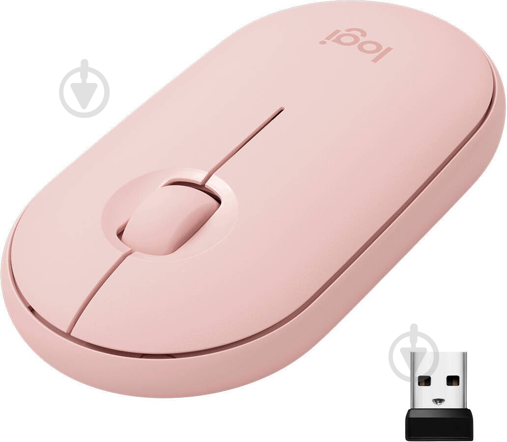 Мышка Logitech Pebble M350 Wireless Mouse rose (910-005717) - фото 1