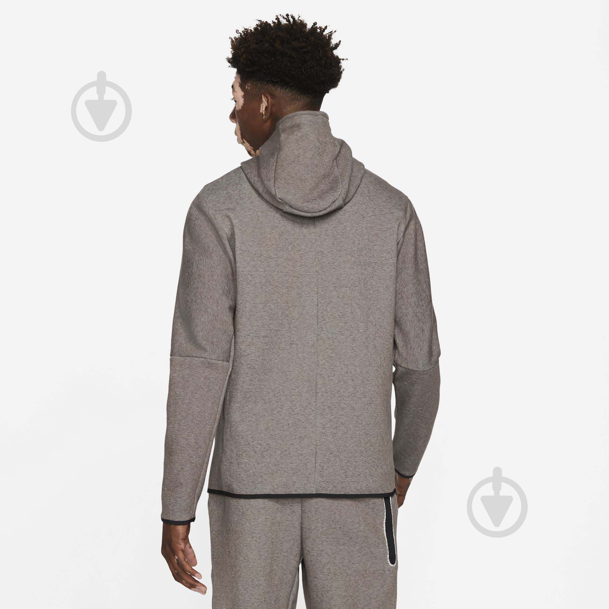 Толстовка Nike M NSW TCH FLC FZ HD REVIVAL DD4688-004 р. M темно-серый - фото 2