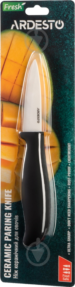 Нож керамический Ardesto для овощей Fresh 18.5 см черый AR2118CB - фото 4