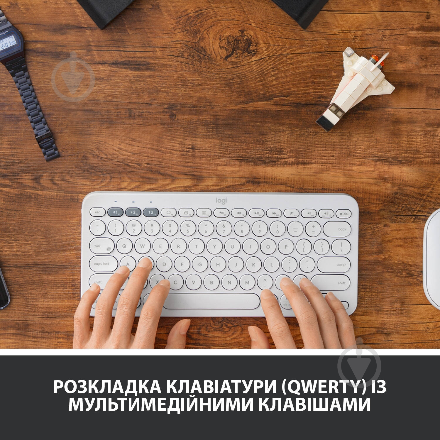 Клавиатура Logitech K380 Multi-Device Bluetooth (920-009589) white - фото 2