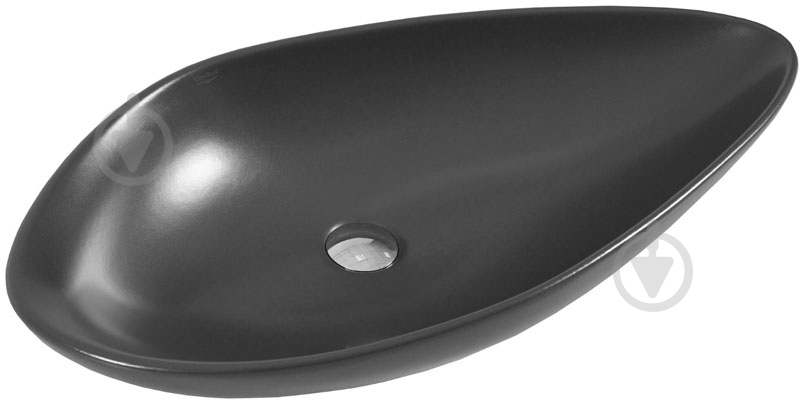 Умывальник CeraStyle Olive 74 см черный мат - фото 2