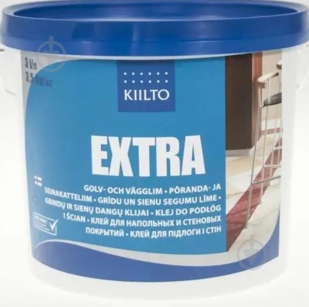 Клей для линолеума и ковролина Kiilto Extra 3L - фото 1 Клей для линолеума и ковролина Kiilto Extra 3L - фото 1