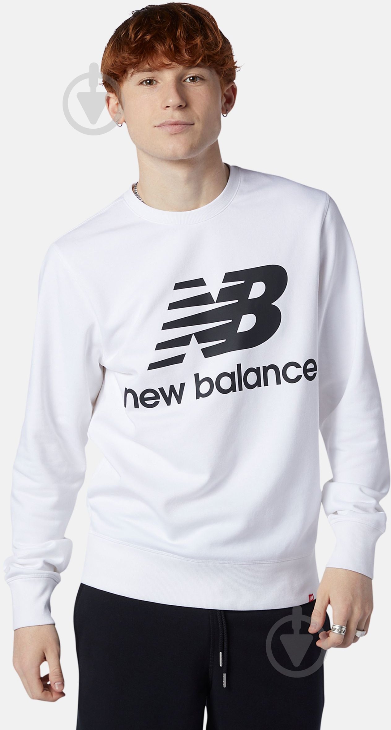 Свитшот New Balance MT03560WT р. XL белый - фото 2
