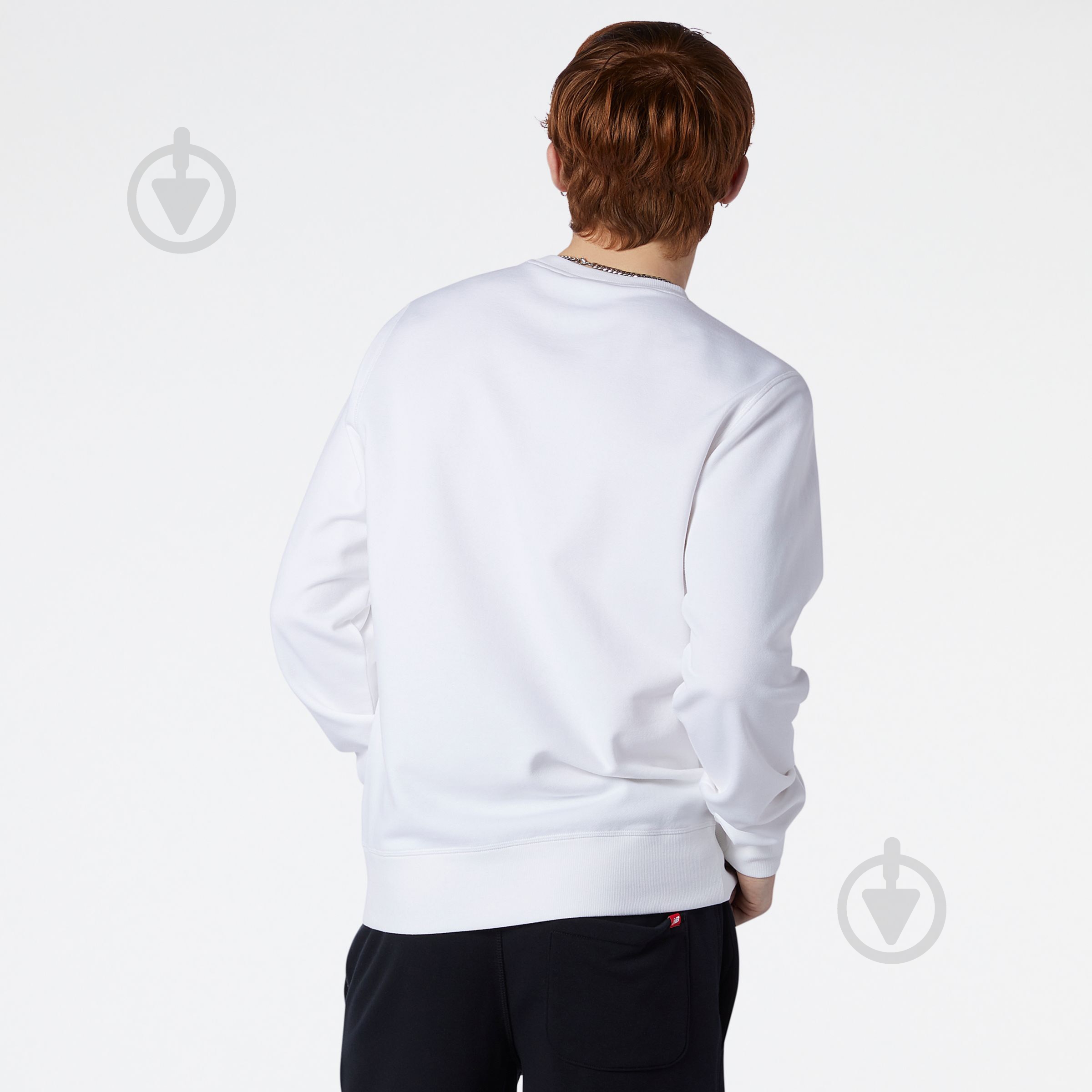 Свитшот New Balance MT03560WT р. XL белый - фото 4