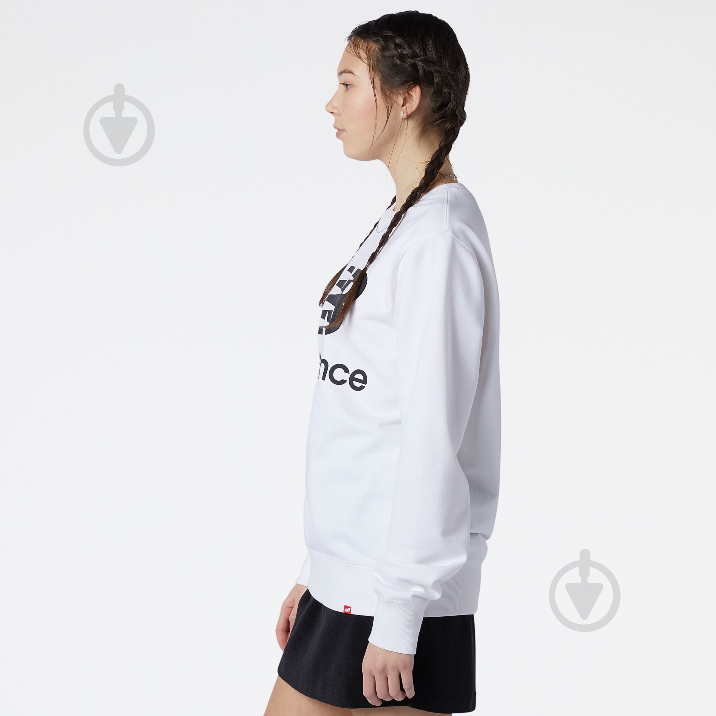 Свитшот New Balance MT03560WT р. XL белый - фото 6