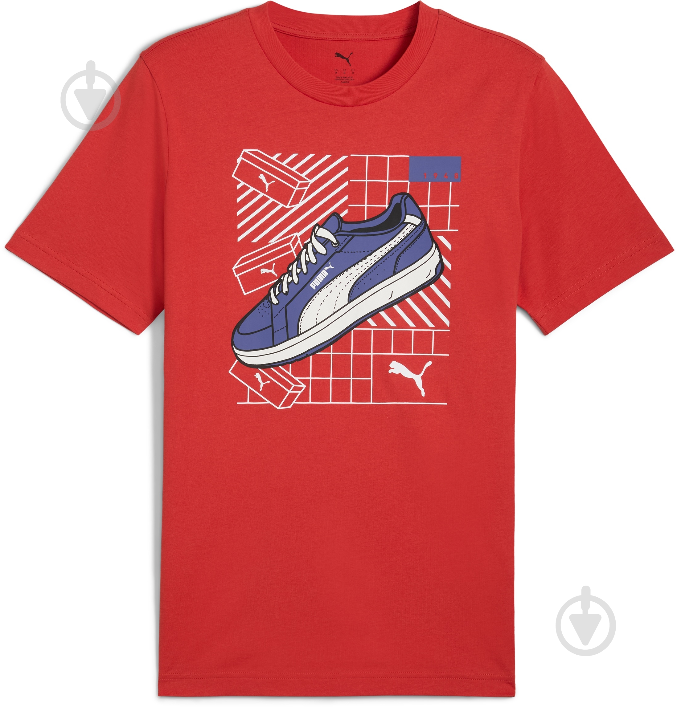 Футболка Puma GRAPHICS Sneaker Tee 68483015 р.M красный - фото 1