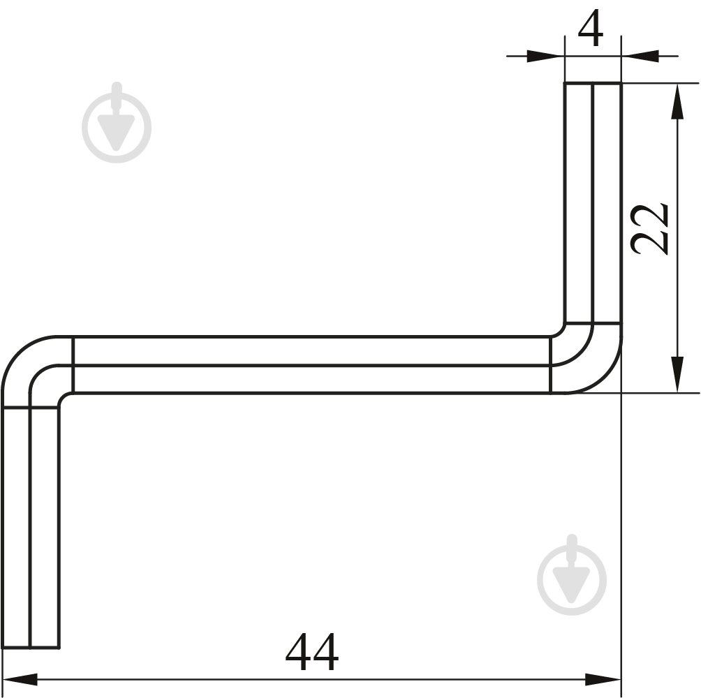 Ключ конфірматний 60 мм DC - фото 3 Ключ конфірматний 60 мм DC - фото 3