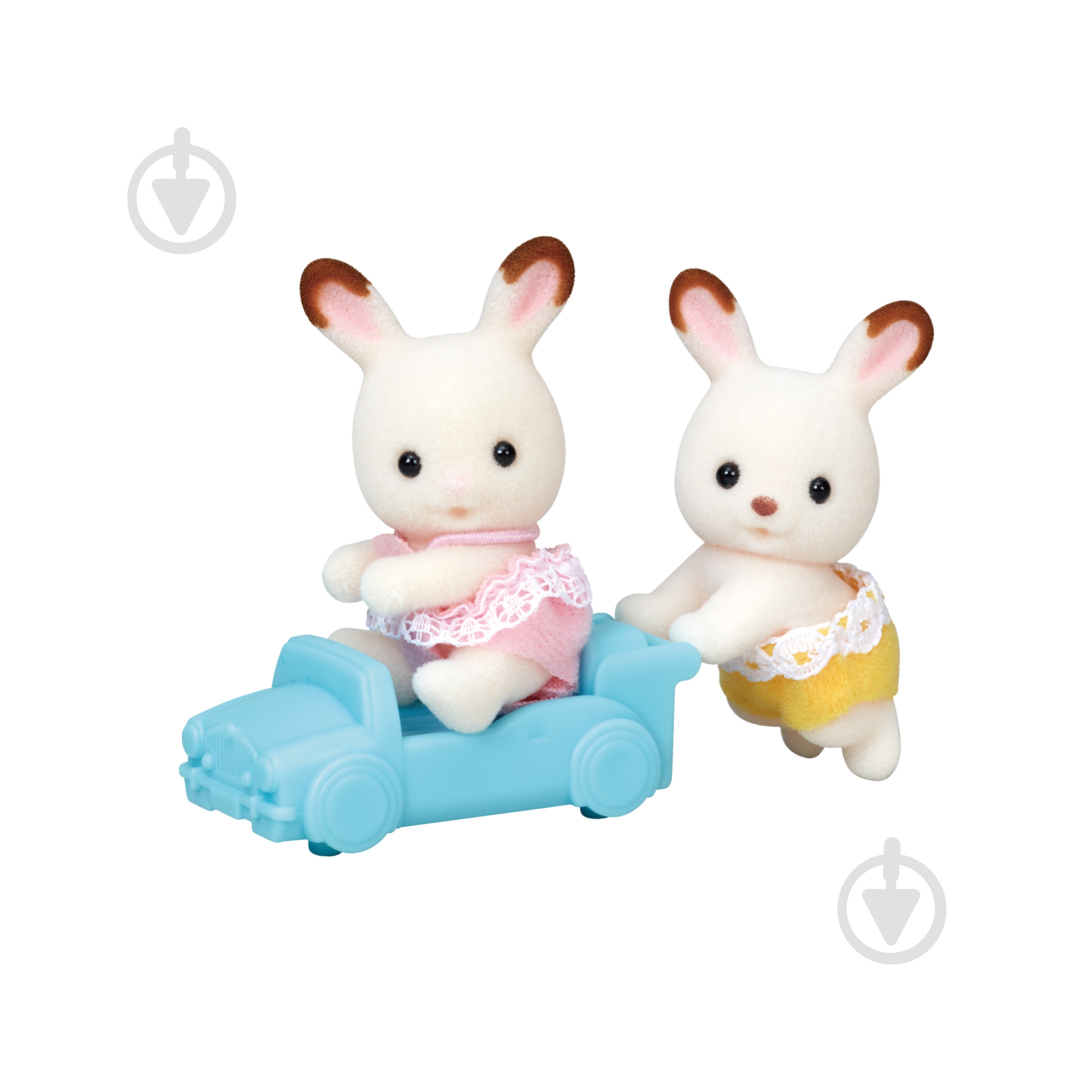 Фігурка колекційна Sylvanian Families Шоколадные Кролики-двойняшки на машинке 5420 - фото 2