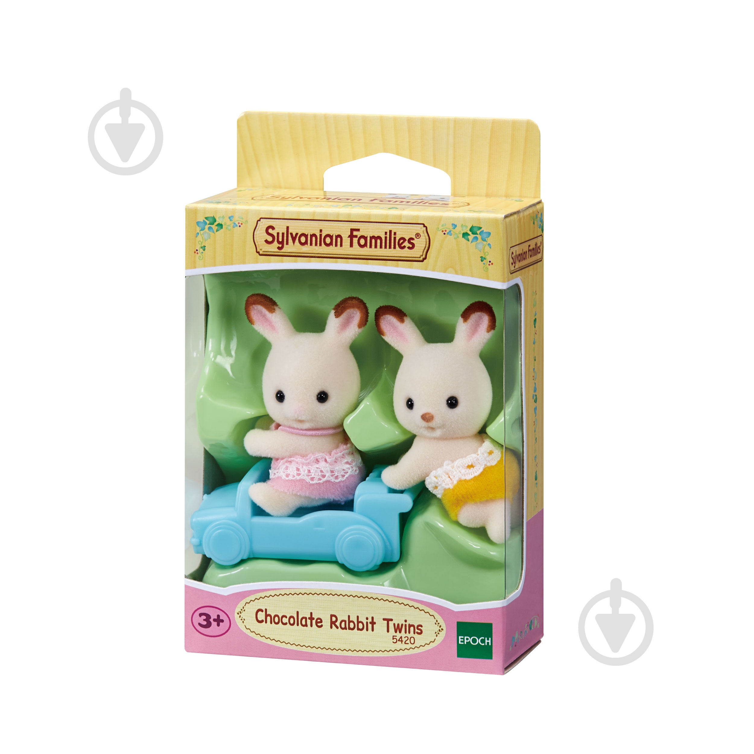 Фігурка колекційна Sylvanian Families Шоколадные Кролики-двойняшки на машинке 5420 - фото 1