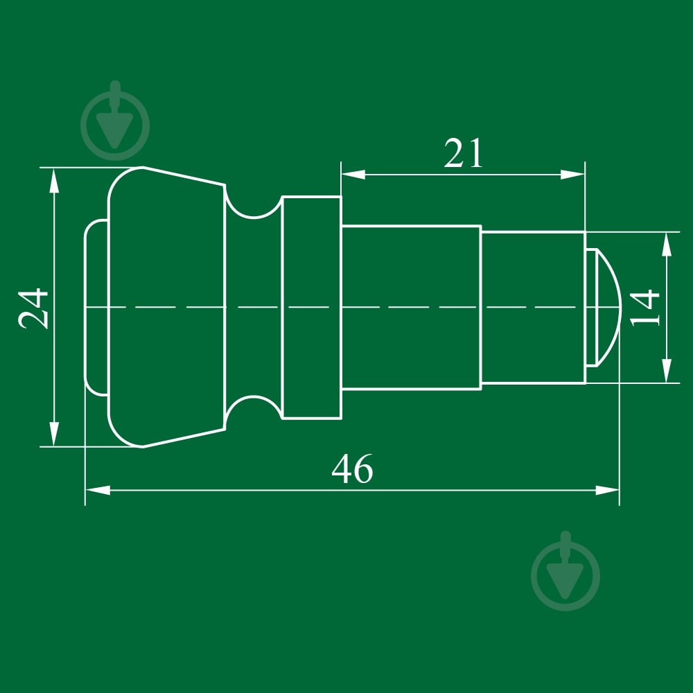 Заглушка для рейлінгу DC ретро нікель - фото 2