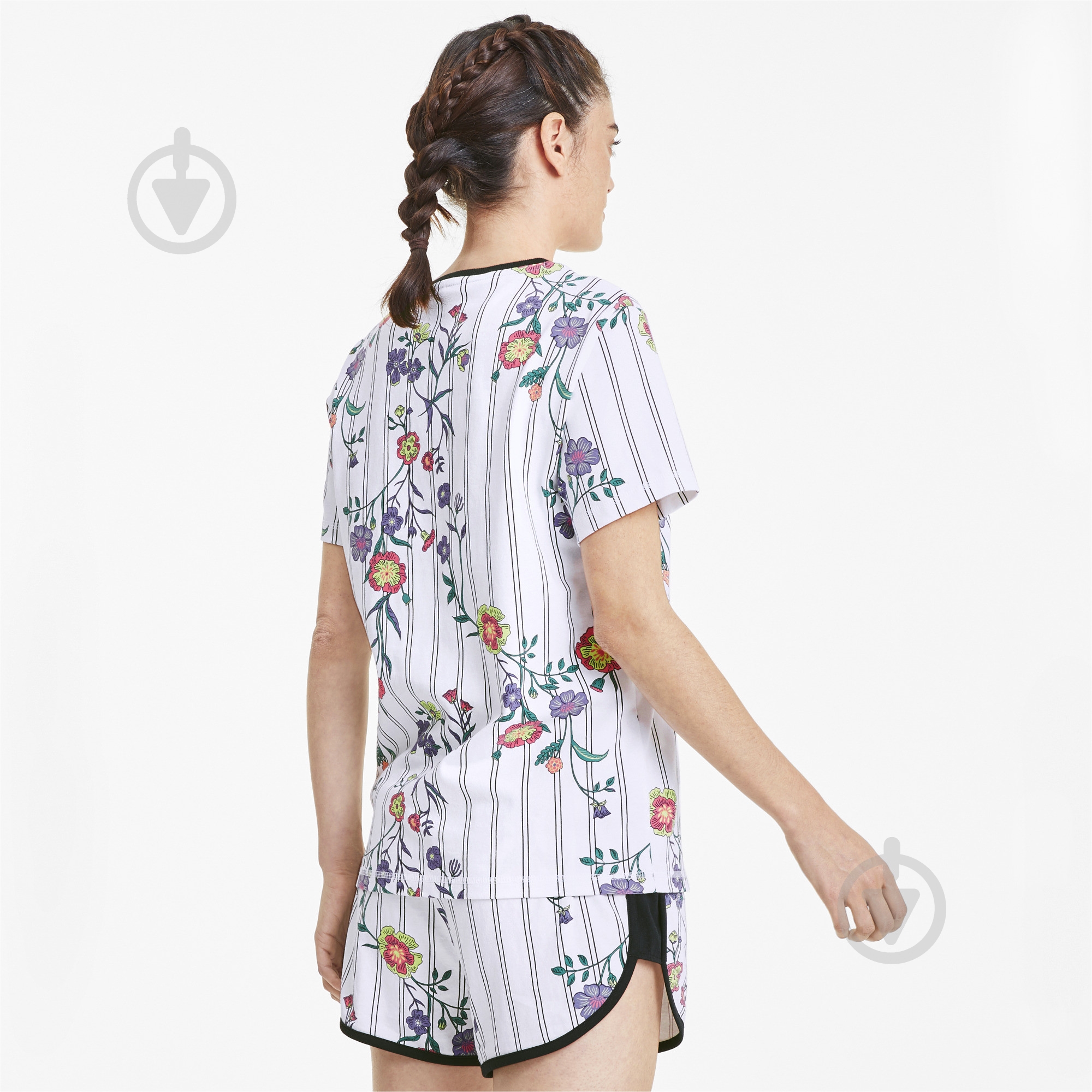 Футболка Puma Downtown AOP Tee 59671902 р.S белый - фото 4