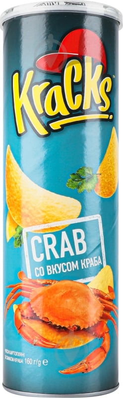 Чипсы Kraсks картофельные со вкусом краба 160 г - фото 1 Чипсы Kraсks картофельные со вкусом краба 160 г - фото 1