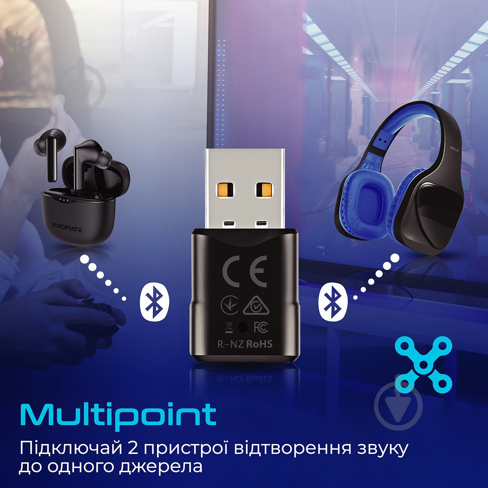 Bluetooth-адаптер Promate аудио BlueLink - фото 3
