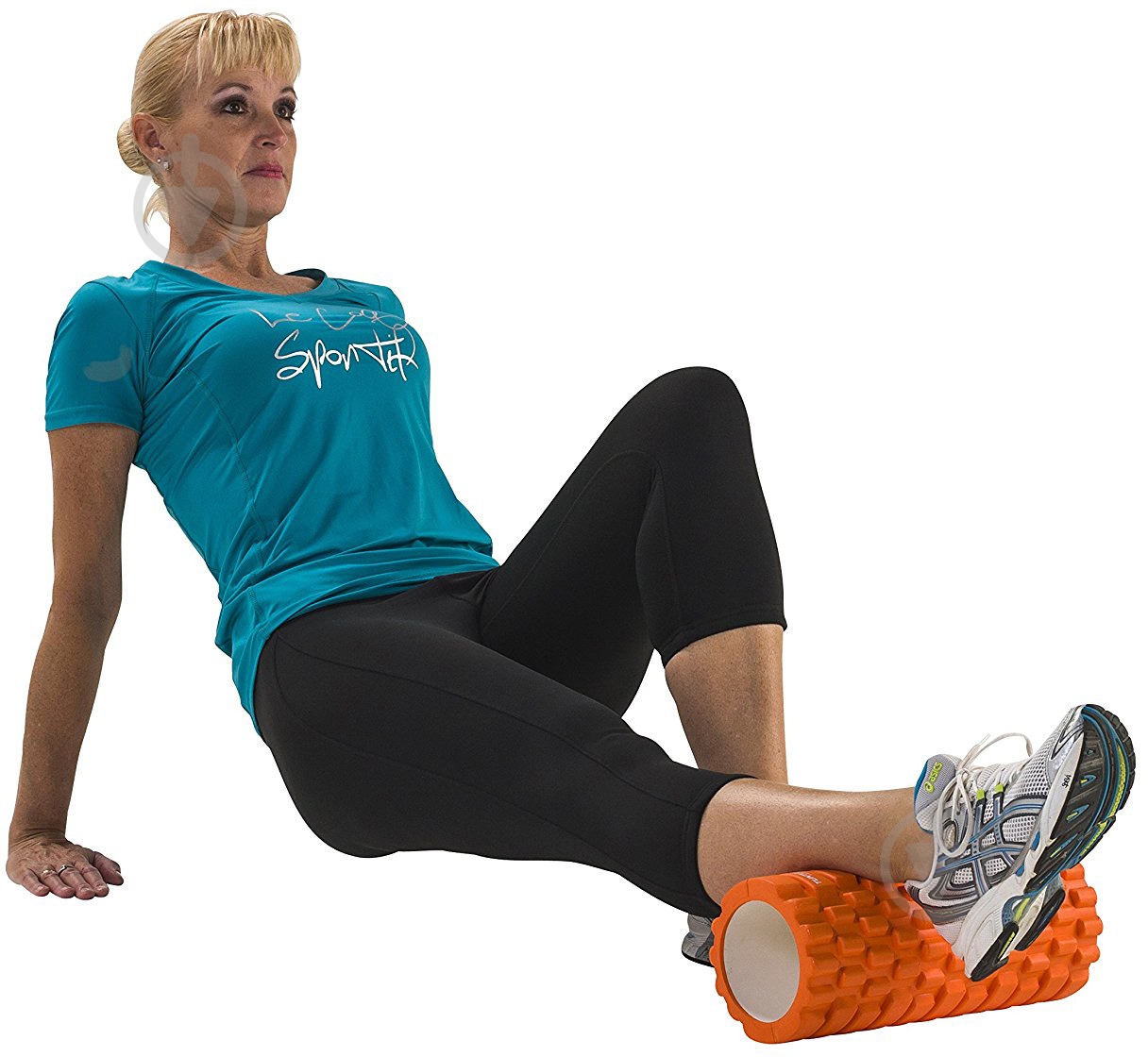 Масажний валик Tunturi 14TUSYO009 Yoga Grid Foam Roller orange 13x33 см - фото 2